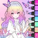 色塗り絵：イラストお絵描きぬりえパズルASMRゲーム