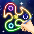 Glow Spinner: Finger Draw Art icon