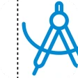 Optometry eye distance measure icon