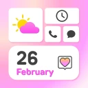 Cute theme かわいい美的壁紙テーマウィジェット icon