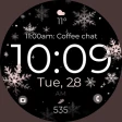 Snowflake rose gold watch face icon