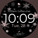 Snowflake rose gold watch face