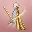 Fashion Design Clothes: Sketch icon