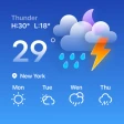 Nauwkeurig weer. Radar, widget icon
