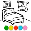 Coloriage de Chambre à Coucher