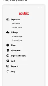 Acubiz screenshot