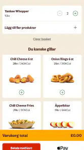Burger King Danmark screenshot