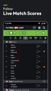 Futbol24 soccer livescore app screenshot