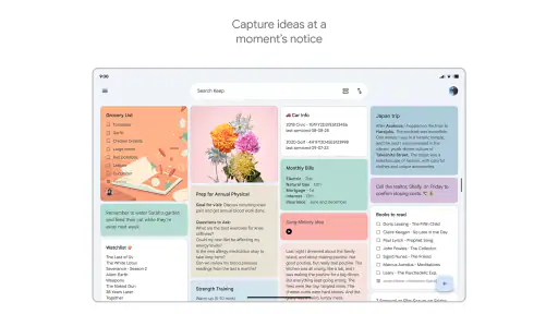 Google Keep - noter og lister screenshot