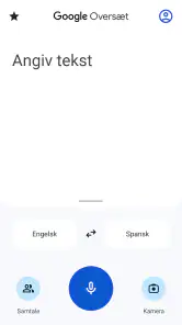 Google Oversæt screenshot