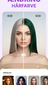 Frisurer & Skæg: AI Hårfarve screenshot