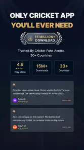 Just Cricket: Fast Live Score screenshot