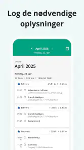 Kørebog til Kørselsregnskab screenshot
