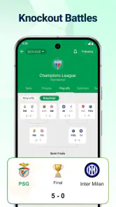 Live fodboldresultater screenshot