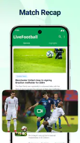 Live fodboldresultater screenshot
