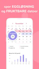 Menstruasjonskalender screenshot