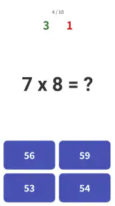 Multiplication Games Math quiz screenshot