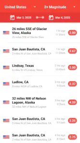 My Earthquake Alerts - Map screenshot