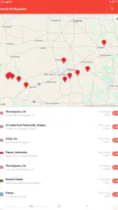 My Earthquake Alerts - Map screenshot