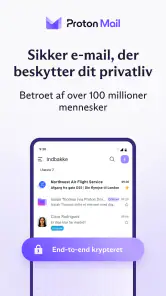 Proton Mail: Krypteret e-mail screenshot