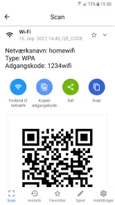 QR kode scanner screenshot