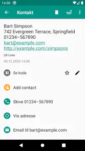QR- og stregkode-scanner screenshot