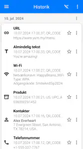 QR- & Stregkodescanner screenshot