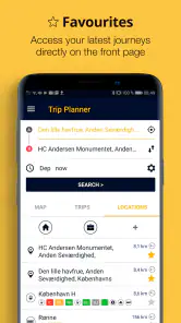 Rejseplan screenshot