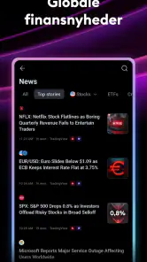 TradingView - Aktier og Krypto screenshot