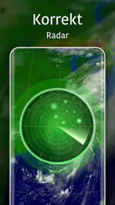 Værmelding og direkte radar screenshot