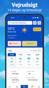 Vejr og regnradar med prognose screenshot