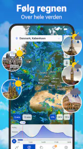 Vejr og regnradar med prognose screenshot