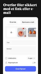 WeTransfer: Filoverførsel screenshot