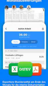 Achim App Arbeitszeiterfassung screenshot