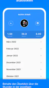 Achim App Arbeitszeiterfassung screenshot