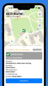 AED-Karte - Defibrillatoren screenshot