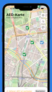 AED-Karte - Defibrillatoren screenshot