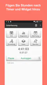 Arbeitszeittabelle Arbeitszeit screenshot