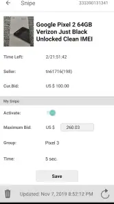 Auction Sniper für eBay screenshot