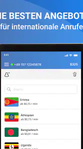 Telz — Internationale Anrufe screenshot