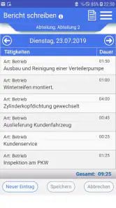 Azubiheft Online Berichtsheft screenshot
