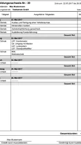 Azubiheft Online Berichtsheft screenshot