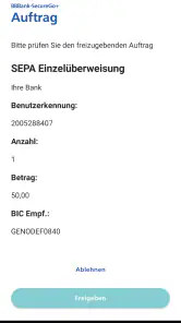 BBBank SecureGo+ screenshot