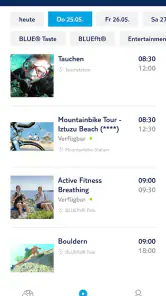 BLUE App screenshot