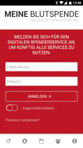 Blutspende - Spenderservice screenshot