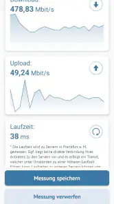 Breitbandmessung screenshot