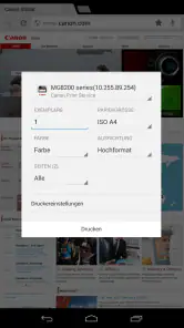 Canon Print Service screenshot