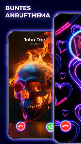 Color phone: Anrufbildschirm screenshot