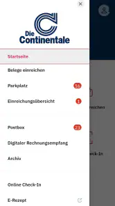 Continentale GesundheitsApp screenshot