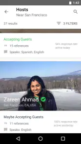 Couchsurfing Reise-App screenshot